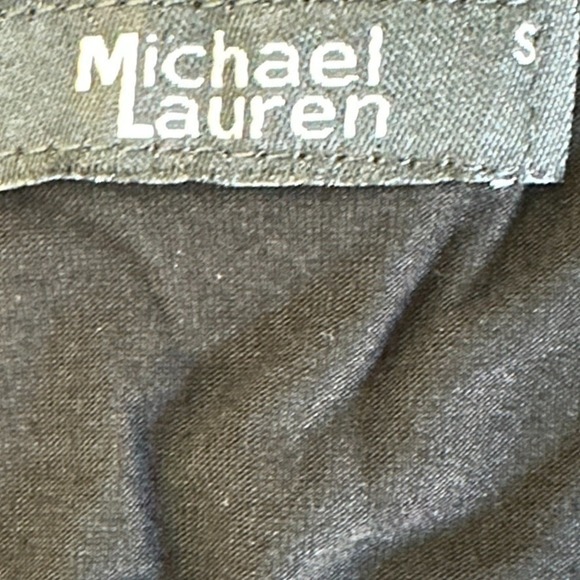 Michael Lauren Calder Sleeveless Dress Black Mesh Insert Raw Edge Size S NWT - Picture 4 of 8